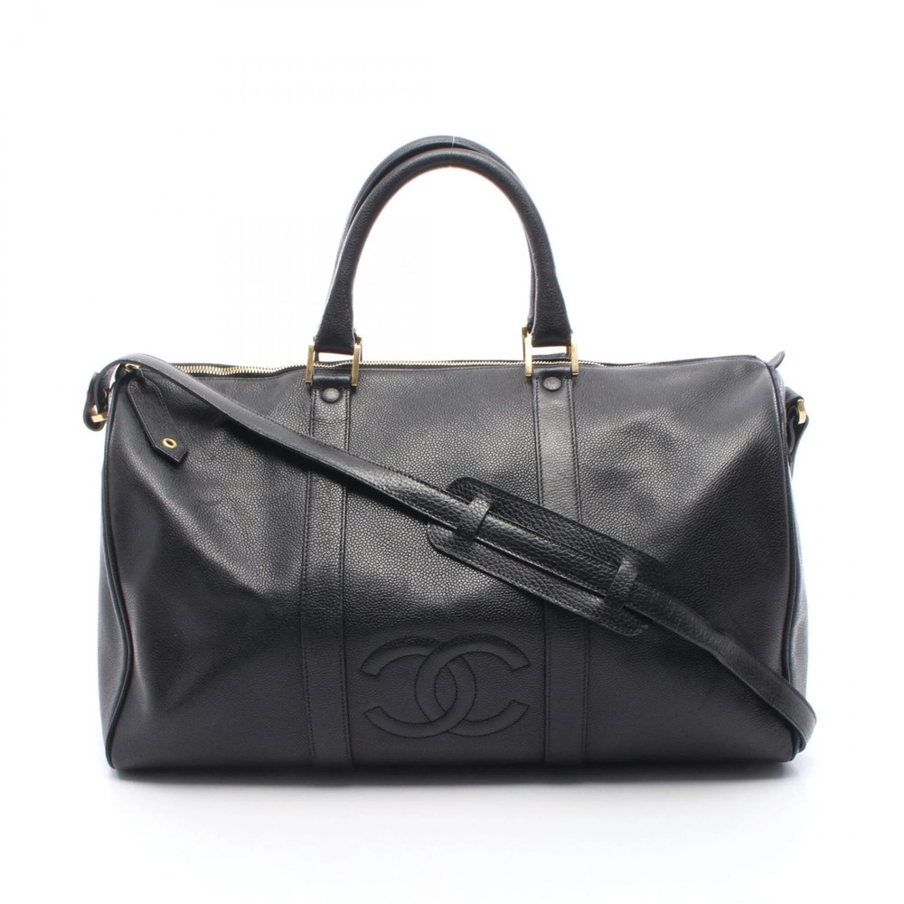 Chanel Coco Mark 2-Way Boston Bag/Handbag, Caviar Leather (Grained Calfskin),...
